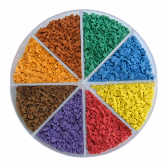 Wholesale EPDM Rubber Granules/Recycled Safety Colorful Granulated Rubber Surface