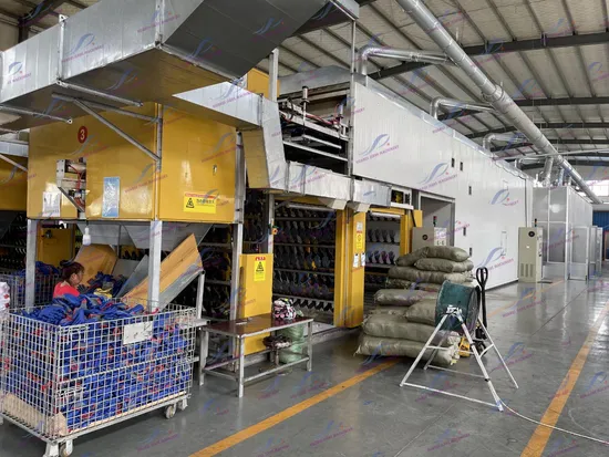 Ligne de production de machines de trempage de gants enduits de PU